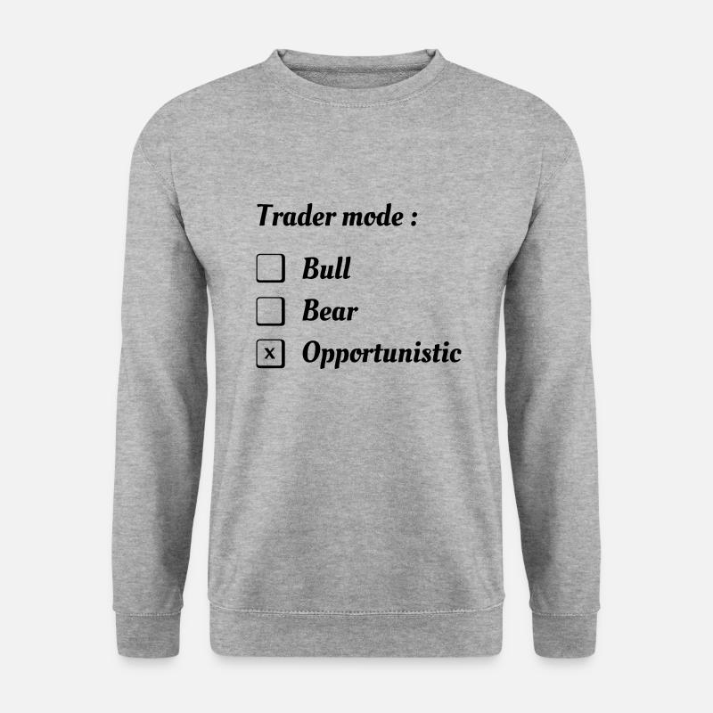 Trader-Modus Opportunistisch - Unisex Pullover - Weißgrau meliert