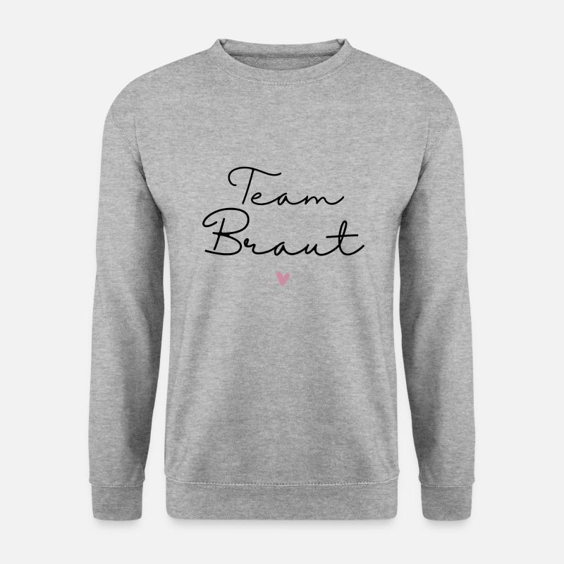 Team Braut / Crew / JGA Jungesellinnenabschied - Unisex Pullover - Weißgrau meliert