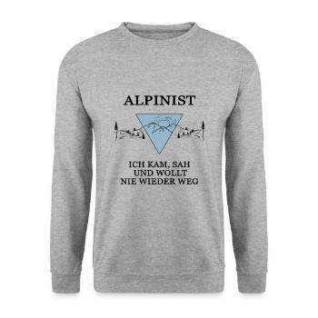bergwandern servus gipfel alpinist bergsport - Unisex Pullover - Weißgrau meliert - Vorne - Alina (178cm) & Michal (187cm)