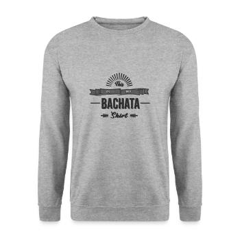 Bachata - Dance Gift T-Shirt - Unisex Sweatshirt - salt & pepper - Front - Alina (178cm) & Michal (187cm)