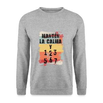Keep Calm And Dance Salsa - Unisex Sweatshirt - salt & pepper - Front - Alina (178cm) & Michal (187cm)