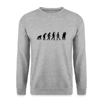 Tuba, tuba, joueur, musique, évolution des instruments - Sweat-shirt Unisexe - gris chiné - Devant - Alina (178cm) & Michal (187cm)