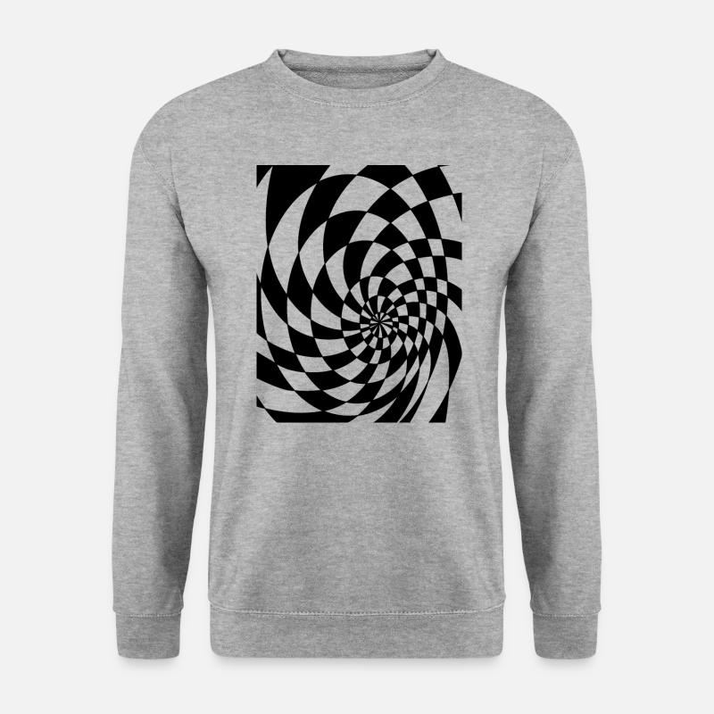 Psychedelische Formen - Unisex Pullover - Weißgrau meliert