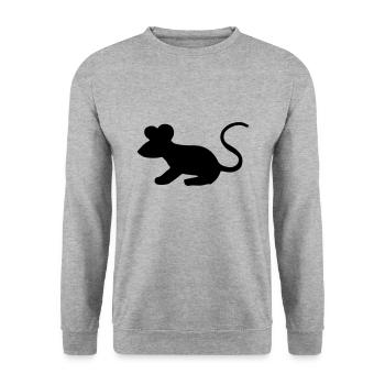 Rat & mouse design / rat & mouse / gift - Unisex Sweatshirt - salt & pepper - Front - Alina (178cm) & Michal (187cm)