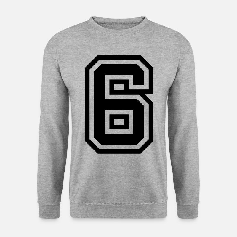 6 Number symbol - Unisex Sweatshirt - salt & pepper