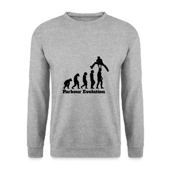 Parkour Sport Freerunning development - Unisex Sweatshirt - salt & pepper - Front - Alina (178cm) & Michal (187cm)