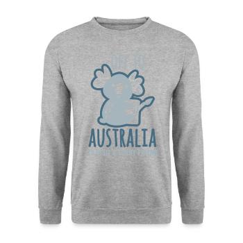 Australien Kinder Koala - Unisex Pullover - Weißgrau meliert - Vorne - Alina (178cm) & Michal (187cm)