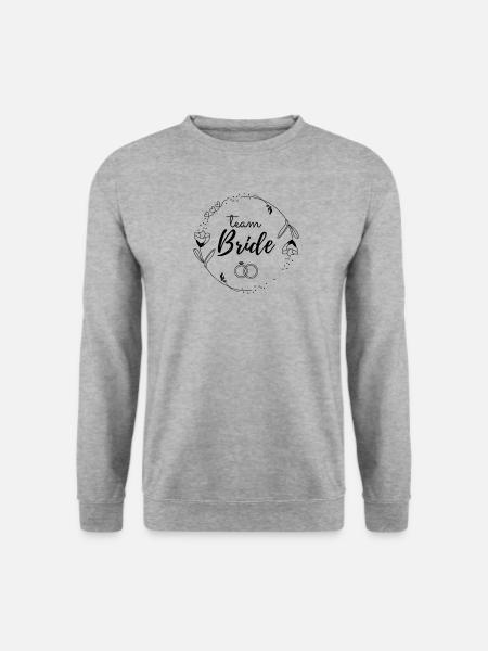 Teams Bride, Hochzeit, Junggesellinnenabschied - Unisex Pullover - Weißgrau meliert