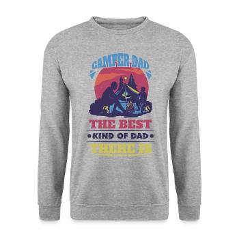 Camping - Unisex Pullover - Weißgrau meliert - Vorne - Alina (178cm) & Michal (187cm)
