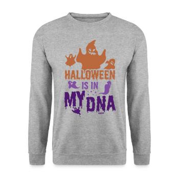 Halloween is in my DNA - Unisex Sweatshirt - salt & pepper - Front - Alina (178cm) & Michal (187cm)