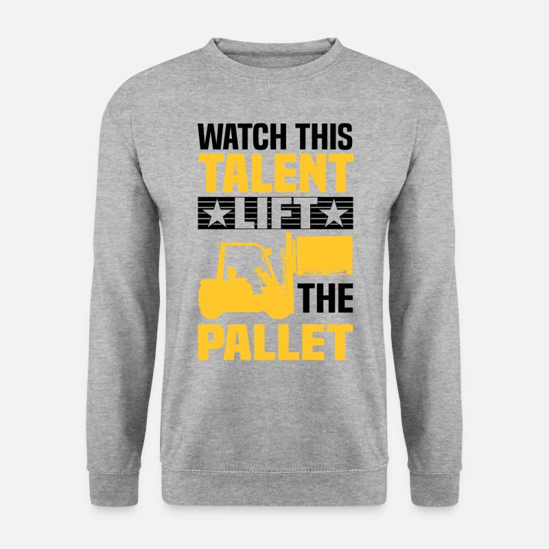Gabelstaplerfahrer - Unisex Pullover - Weißgrau meliert