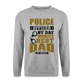 Polizei Polizist Polizeibeamte - Unisex Pullover - Weißgrau meliert - Vorne - Alina (178cm) & Michal (187cm)