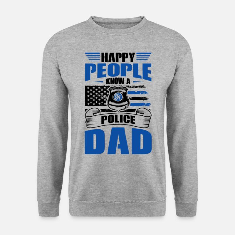 Polizei Polizist Polizeibeamte - Unisex Pullover - Weißgrau meliert