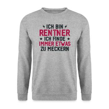 Pensioners always something to complain about funny - Unisex Sweatshirt - salt & pepper - Front - Alina (178cm) & Michal (187cm)