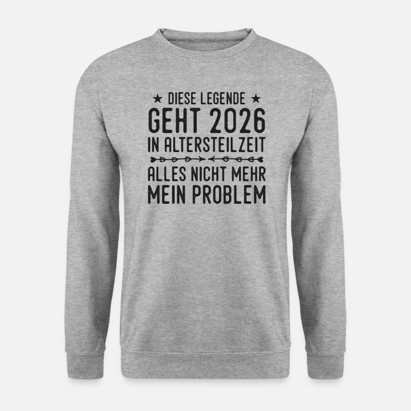 Altersteilzeit 2026 Angehender Ruhestand - Unisex Pullover - Weißgrau meliert
