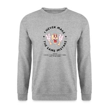 Sure mistakes cartoon - Unisex Sweatshirt - salt & pepper - Front - Alina (178cm) & Michal (187cm)