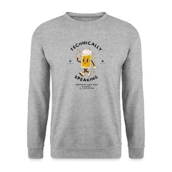 Alcohol solutions cartoon - Unisex Sweatshirt - salt & pepper - Front - Alina (178cm) & Michal (187cm)