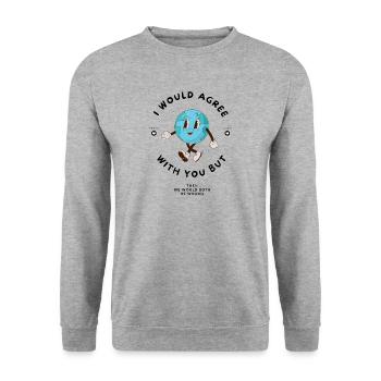 Wrongly agree cartoon - Unisex Sweatshirt - salt & pepper - Front - Alina (178cm) & Michal (187cm)