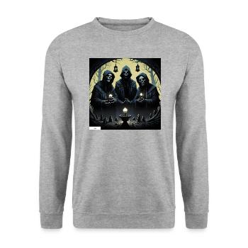 Amis cultes de l’horreur - Sweat-shirt Unisexe - gris chiné - Devant - Alina (178cm) & Michal (187cm)