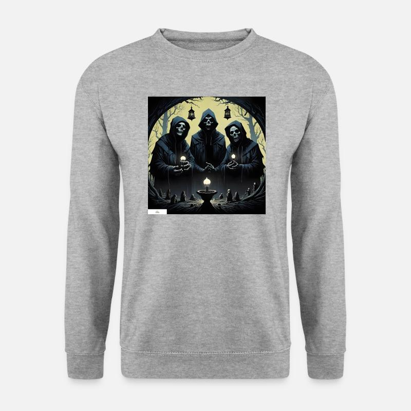 Horror-Kultfreunde - Unisex Pullover - Weißgrau meliert