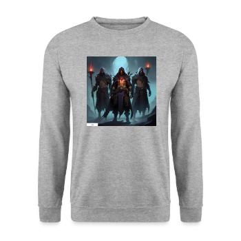 Vergessene Kriegerfreunde - Unisex Pullover - Weißgrau meliert - Vorne - Alina (178cm) & Michal (187cm)