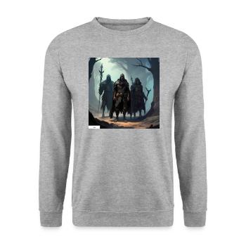 Freunde der antiken Fantasy - Unisex Pullover - Weißgrau meliert - Vorne - Alina (178cm) & Michal (187cm)