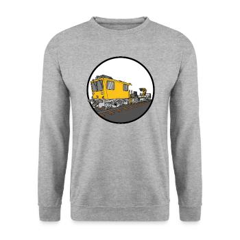 GAF Gleisarbeitsfahrzeug Gleisbauer - Unisex Pullover - Weißgrau meliert - Vorne - Alina (178cm) & Michal (187cm)