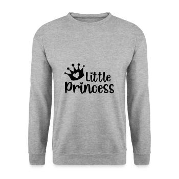 Little Princess - Unisex Pullover - Weißgrau meliert - Vorne - Alina (178cm) & Michal (187cm)