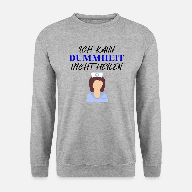 Krankenschwester Geschenkidee lustig witzig - Unisex Pullover - Weißgrau meliert