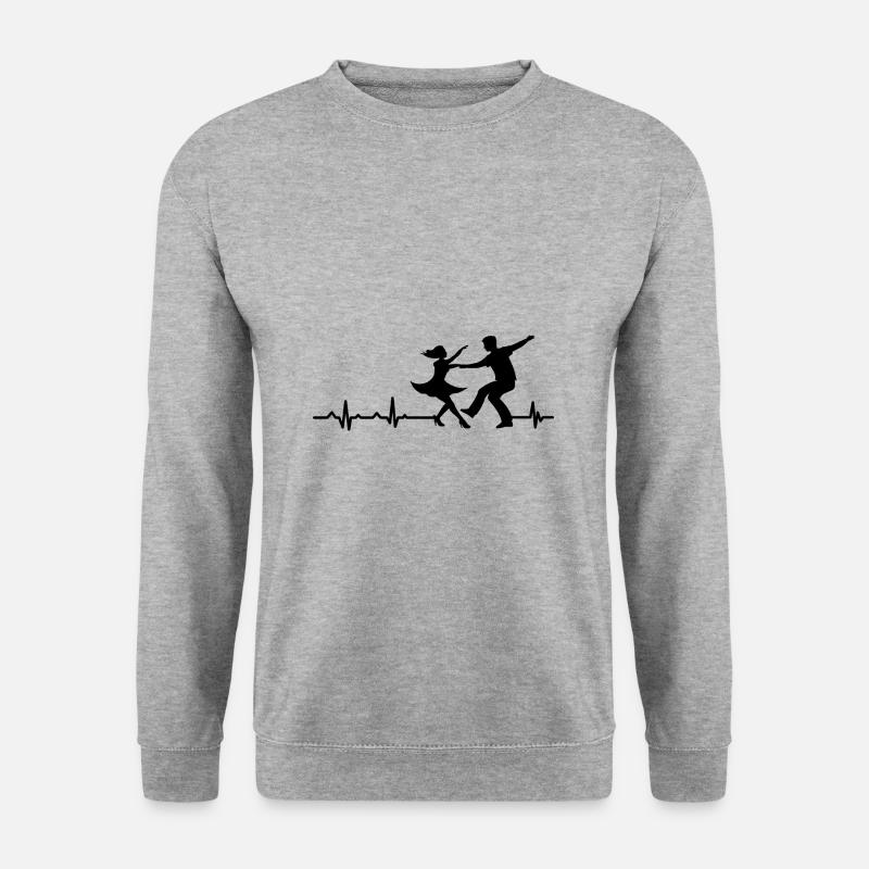 Herzschlag Tanzpaar - Unisex Pullover - Weißgrau meliert