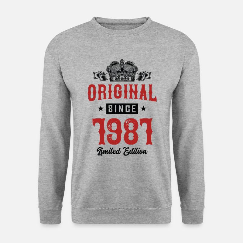 1981 limited edition - Unisex Pullover - Weißgrau meliert