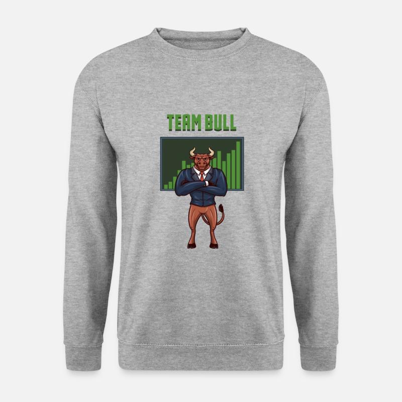 Team Bull - Unisex Pullover - Weißgrau meliert