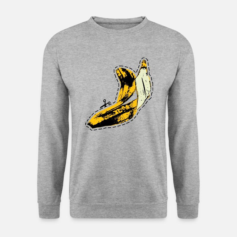 Do-it-yourself Banana - Unisex Pullover - Weißgrau meliert