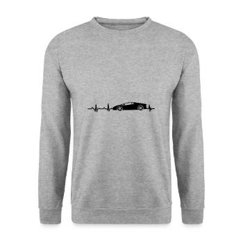 Supercar - Sports Cars / Racing - Luxury - Unisex Sweatshirt - salt & pepper - Front - Alina (178cm) & Michal (187cm)