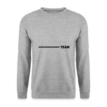 ligne d’équipe - Sweat-shirt Unisexe - gris chiné - Devant - Alina (178cm) & Michal (187cm)