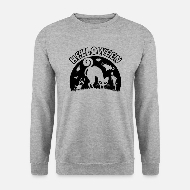 Helloween01 - Unisex Pullover - Weißgrau meliert