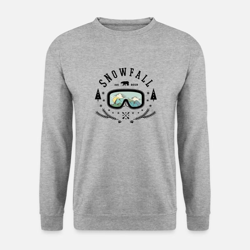 Wildnis - Abenteuer - Snowboard - Unisex Pullover - Weißgrau meliert