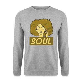 Afro soul - Unisex Sweatshirt - salt & pepper - Front - Alina (178cm) & Michal (187cm)