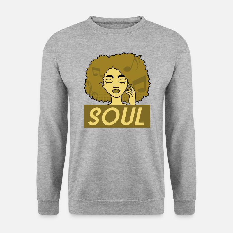Afro Soul - Unisex Pullover - Weißgrau meliert