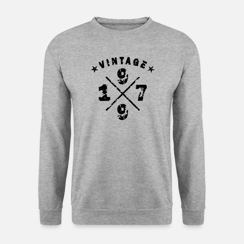 1979 Jahrgang Vintage - Unisex Pullover - Weißgrau meliert