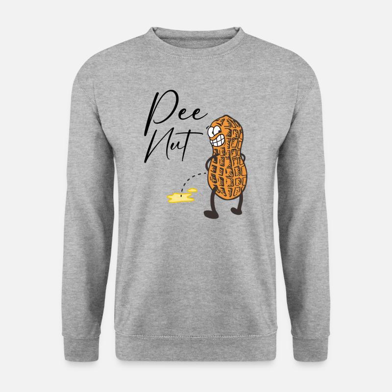 Pinkelnuss - Unisex Pullover - Weißgrau meliert