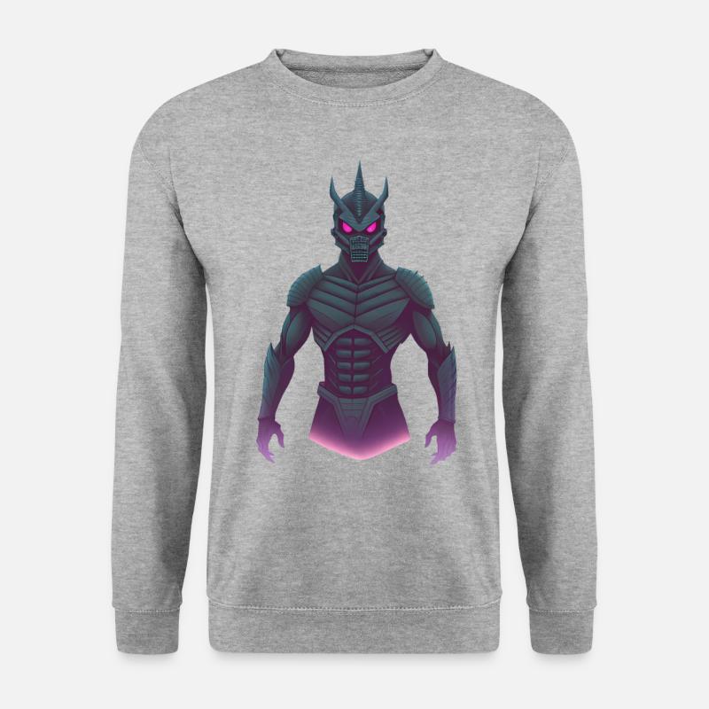 Neon-Krieger - Unisex Pullover - Weißgrau meliert