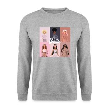 Barbie Portrait De Groupe - Sweat-shirt Unisexe - gris chiné - Devant - Alina (178cm) & Michal (187cm)