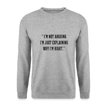 Quote Funny Birthday - Funny Quote Saying - Unisex Sweatshirt - salt & pepper - Front - Alina (178cm) & Michal (187cm)