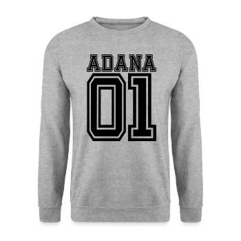 Adana 01 Turkey - Unisex Sweatshirt - salt & pepper - Front - Alina (178cm) & Michal (187cm)
