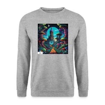 Paysage de rêve de pays fantastique - Sweat-shirt Unisexe - gris chiné - Devant - Alina (178cm) & Michal (187cm)