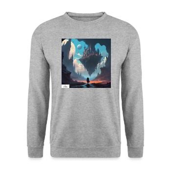 Paysage de rêve de forteresse volante - Sweat-shirt Unisexe - gris chiné - Devant - Alina (178cm) & Michal (187cm)