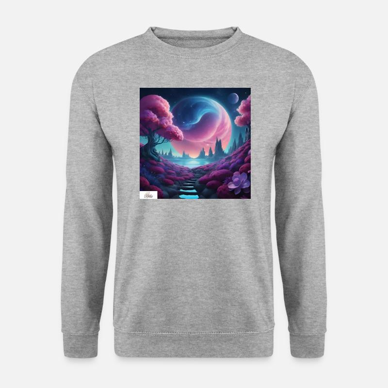 Epic celestial dreamscape - Unisex Sweatshirt - salt & pepper