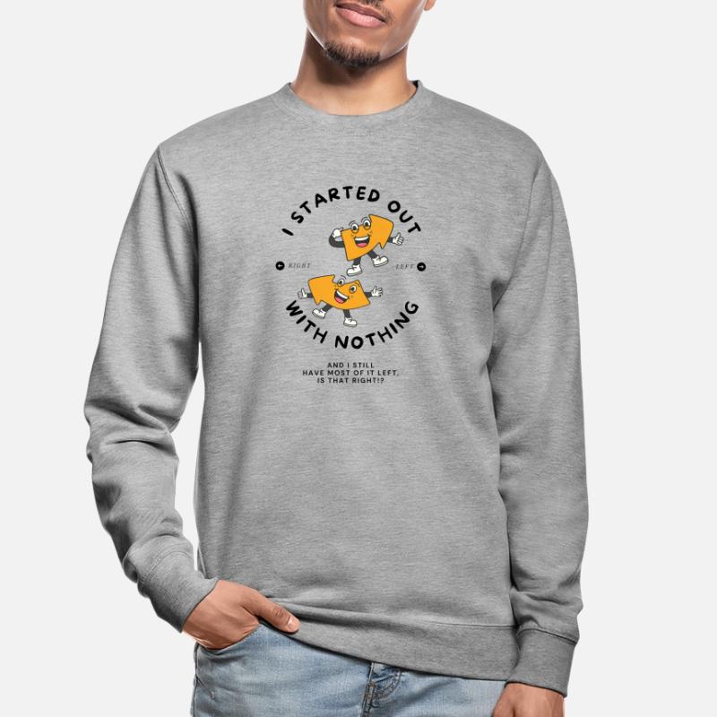 Nichts links oder rechts Karikatur Unisex Pullover