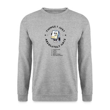 Irony list cartoon - Unisex Sweatshirt - salt & pepper - Front - Alina (178cm) & Michal (187cm)